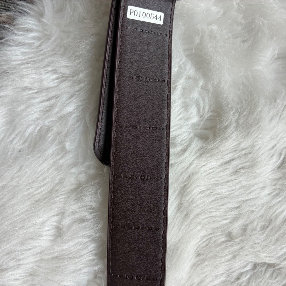 Mens Brown Leather Ratchet Belt Extra Long Cut to Fit Automatic Buckle P0100544 - Picture 3 of 10